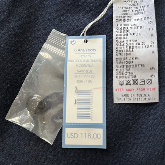 NWT Jacadi Florentina Wool Dress - Picture 7 of 7